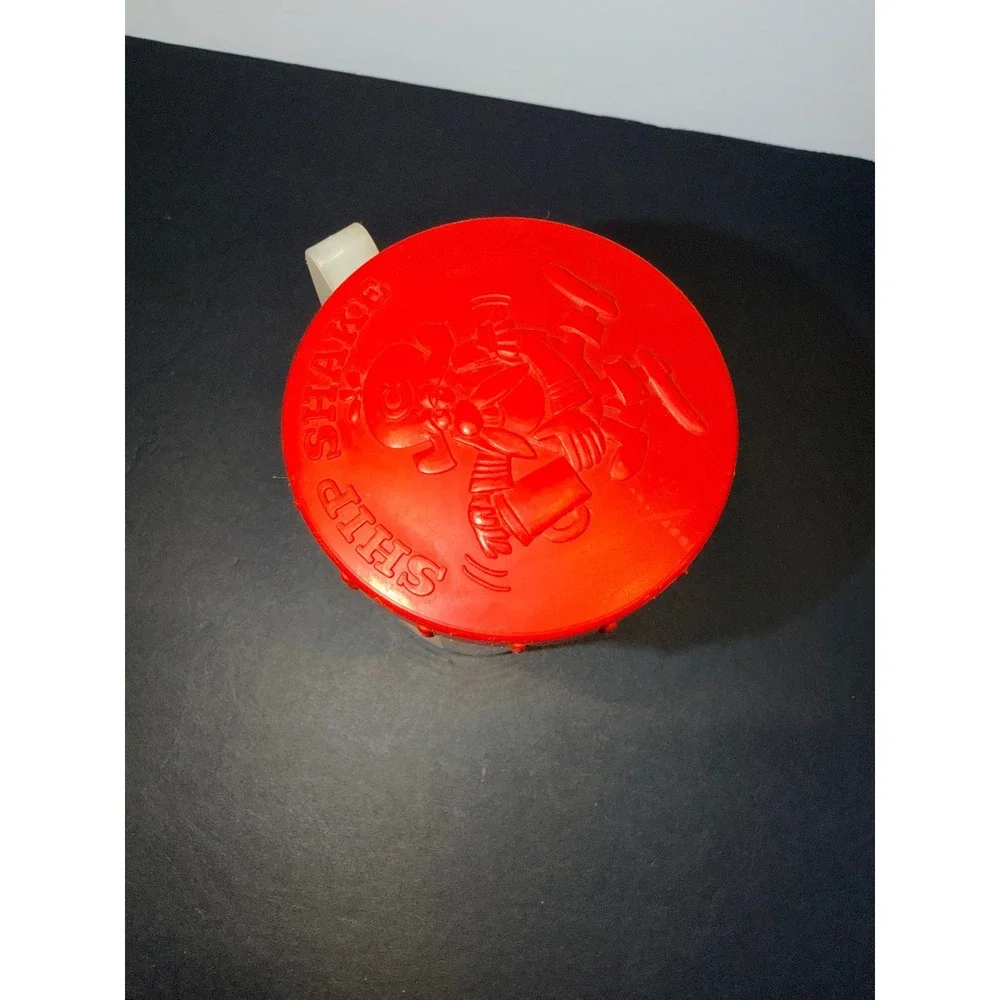 Vintage Cap'n Crunch Ship Shake Plastic Mixing Shaker Cup with Red Lid 6